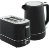 Brødristere, Raclettegrills Og Sandwichtoastere>Fuleadture Morgenmadssæt Kedel 1,7L & Brødrister 2 skiver, Optøning & Varme, Sort
