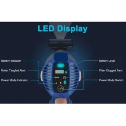 Fuleadture V11 Blå 2-i-1 Trådløs Stick Støvsuger med LED-display og HEPA-filter Hot