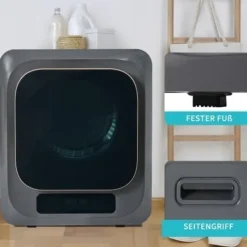 Fuleadture vægmonterbar affugter og tørretumbler 3 kg (faktisk 4 kg) 850W med 6 programmer og funktioner