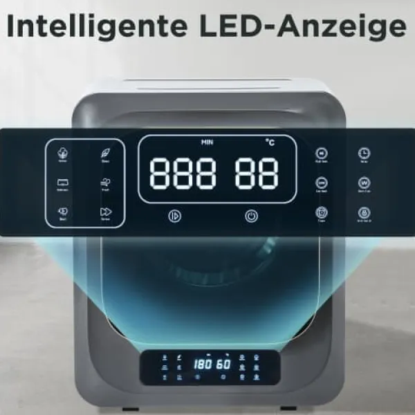 Fuleadture vægmonterbar affugter og tørretumbler 3 kg (faktisk 4 kg) 850W med 6 programmer og funktioner