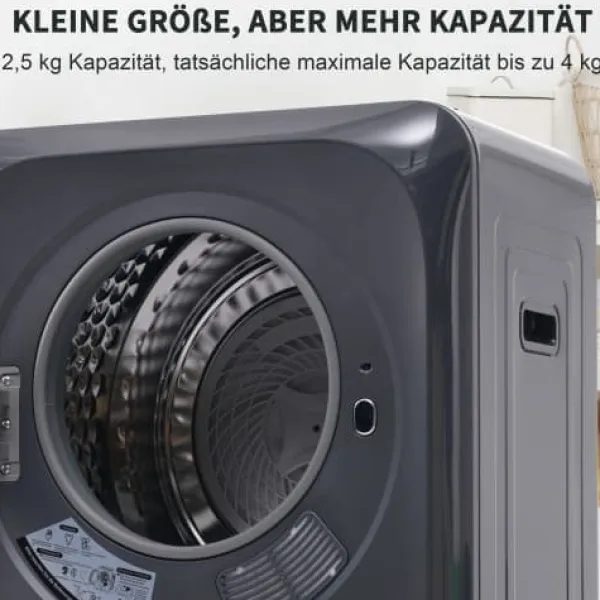 Tørretumblere>Fuleadture vægmonterbar affugter og tørretumbler 3 kg (faktisk 4 kg) 850W med 6 programmer og funktioner