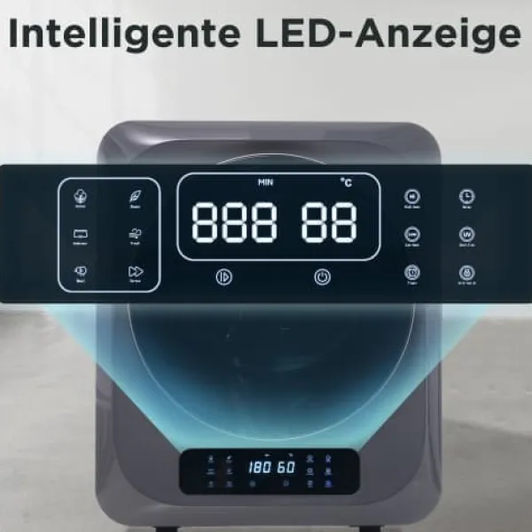Tørretumblere>Fuleadture vægmonterbar affugter og tørretumbler 3 kg (faktisk 4 kg) 850W med 6 programmer og funktioner