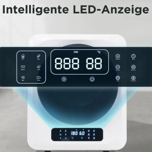 Fuleadture vægmonterbar affugter og tørretumbler 3 kg (faktisk 4 kg) 850W med 6 programmer og funktioner Clearance