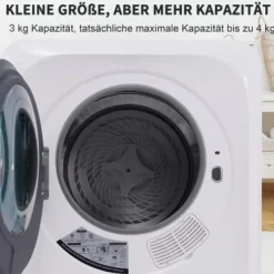 Fuleadture vægmonterbar affugter og tørretumbler 3 kg (faktisk 4 kg) 850W med 6 programmer og funktioner Clearance