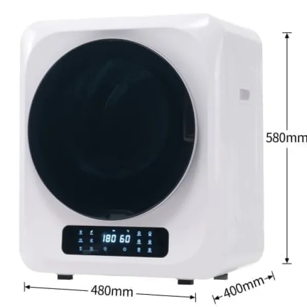 Fuleadture vægmonterbar affugter og tørretumbler 3 kg (faktisk 4 kg) 850W med 6 programmer og funktioner Clearance