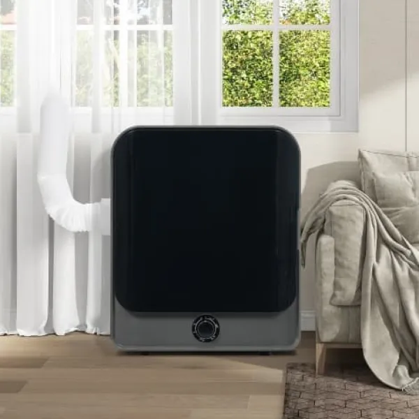 Tørretumblere>Fuleadture vægmonterbar tørretumbler 3 kg (faktisk 4,5 kg) 830W med filter og 5 programmer rustfrit stål