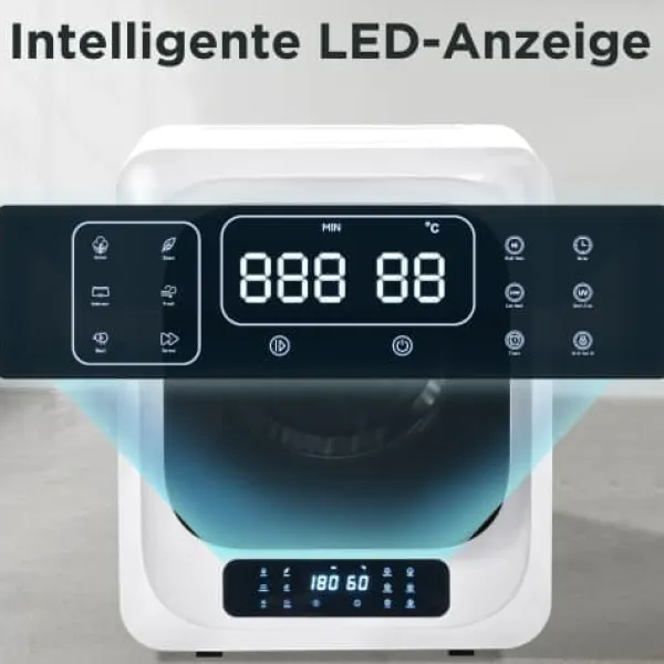 Tørretumblere>Fuleadture vægmonterbar tørretumbler 3 kg (faktisk 4 kg) 850W med 6 programmer og multifunktioner