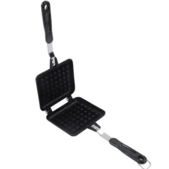 Fyrkantig våffelugnsform Non Stick-beläggning av aluminiumlegering våffelkokare med dubbla handtag Hot
