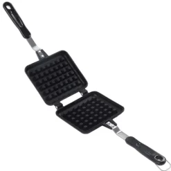 Fyrkantig våffelugnsform Non Stick-beläggning av aluminiumlegering våffelkokare med dubbla handtag Hot