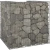Tilbehør Til Affaldshåndtering>Gabionvæg til affaldsspand - Stabil og holdbar | Størrelse: 110x100x110 cm | Materiale: Galvaniseret stål