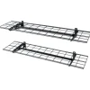 Opbevaringskroge & Hylder>Garage væghylder, 122x31,2x11,5 cm, sort, metalopbevaring