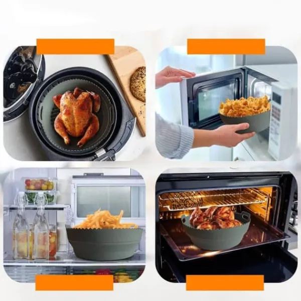 Genanvendelig form til airfryer - grå Discount