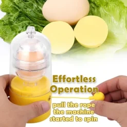 Æggepiskeris, manuel gylden æggepiskeris med træksnor, æggeblommeproteinmixer, roterende æggehvide og æggeblomme, madlavningsværktøj, køkkenredskaber | CDON New