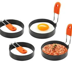 Køkkenforme>Ægge-ring & Omelet form 4-pak Rustfrit stål / Silikone