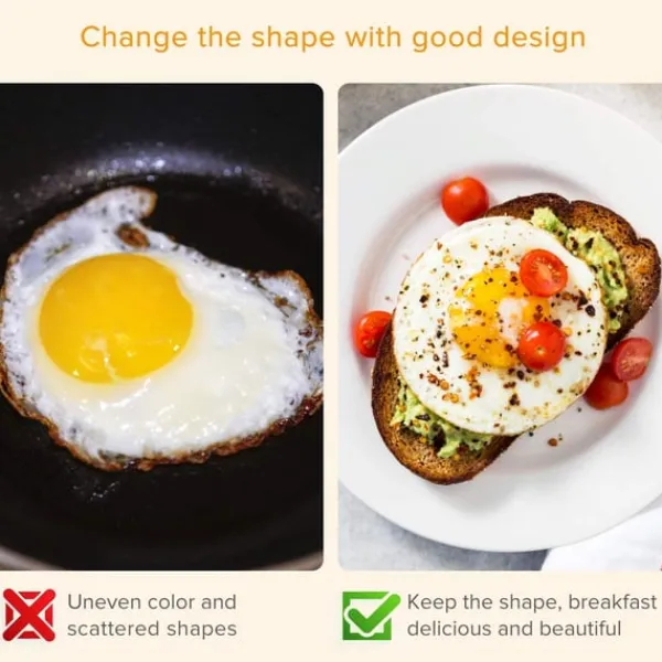 Køkkenforme>Ægge-ring & Omelet form 4-pak Rustfrit stål / Silikone