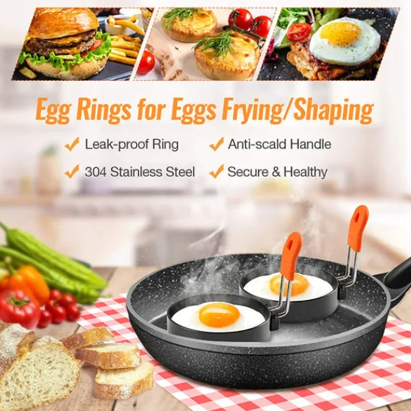 Køkkenforme>Ægge-ring & Omelet form 4-pak Rustfrit stål / Silikone