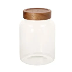 Opbevaringsdåser>Glas krukke RIVA D13xH19cm 1930ml akacietræ med låg