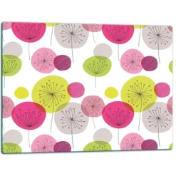 Bordskånere>GLAS SKÆREBRÆT 52x40 BLOMSTER