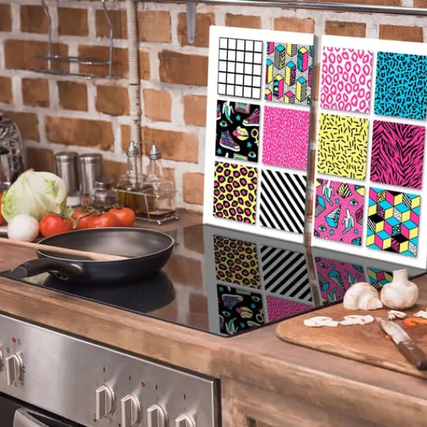 Mad- & Drikkeskabeloner>GLAS SKÆREBRÆT 2x 30x52 MOSAIK