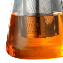 Glas tekande - 1300 ml kapacitet, varmebestandig, ergonomisk håndtag - perfekt til løse blade og blomstrende te Outlet