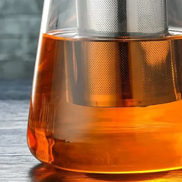 Glas tekande - 1300 ml kapacitet, varmebestandig, ergonomisk håndtag - perfekt til løse blade og blomstrende te Outlet