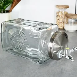 Glasbeholder til drikkevarer med vandhane, vandret dispenser til køleskabet, 3,5L, ORION 143792 Clearance