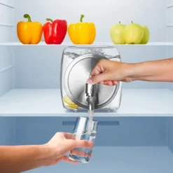 Glasbeholder til drikkevarer med vandhane, vandret dispenser til køleskabet, 3,5L, ORION 143792 Clearance
