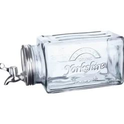 Glasbeholder til drikkevarer med vandhane, vandret dispenser til køleskabet, 3,5L, ORION 143792 Clearance