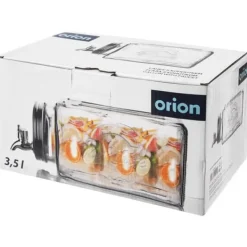 Glasbeholder til drikkevarer med vandhane, vandret dispenser til køleskabet, 3,5L, ORION 143792 Clearance