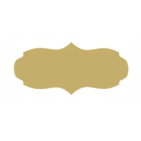 Glasetiket 7,5x3 cm til syltetøj 60 stk. mat guld Sale