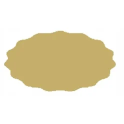 Glasetiket 5,5x3 cm til syltetøj 80 stk. mat guld New