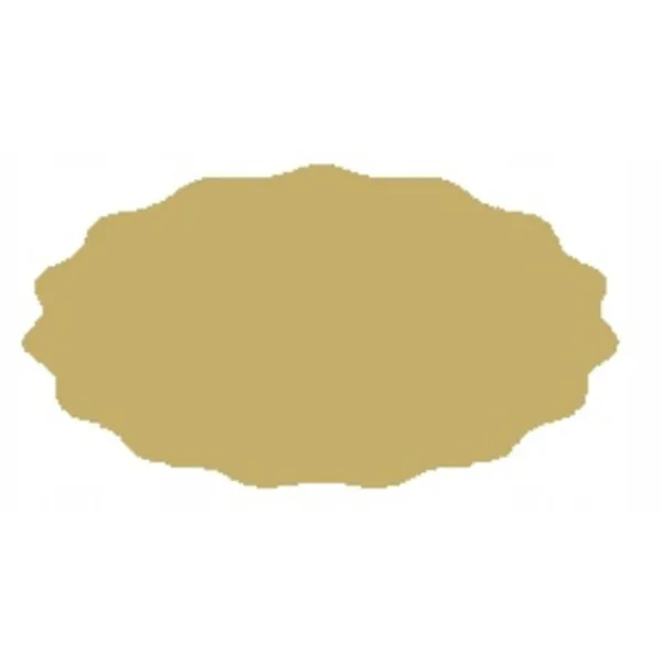 Glasetiket 5,5x3 cm til syltetøj 80 stk. mat guld New