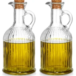 Glasflaske til olie og eddike 350 ml 2 stk. Clearance
