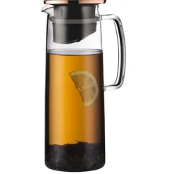 Bodum Glaskande - - Biasca - Kobberlåg med filter - 1,2 L - Transparent New