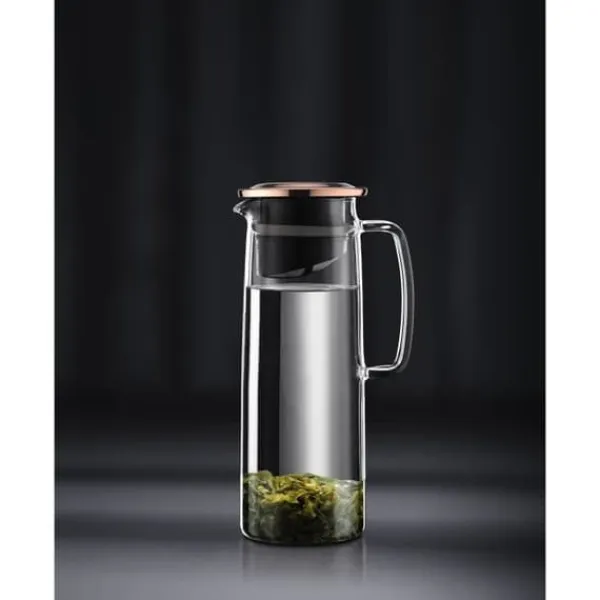 Bodum Kaffe- & Tekander>Glaskanna - - Biasca - Kopparlock med filter - 1,2 L - Transparent