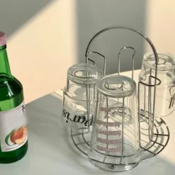 Glaskopholder i rustfrit stål til festopbevaring og afløb Sale