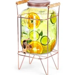 Drikkevareautomater>GLASKRUKKE 4,2L TIL DRIKKE MED TANK OG STATIV 139602