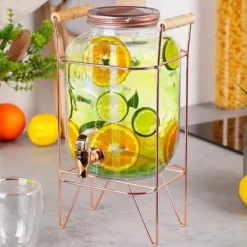 Drikkevareautomater>GLASKRUKKE 4,2L TIL DRIKKE MED TANK OG STATIV 139602