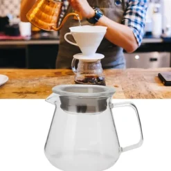 Glass Pour Over Coffee Maker Kaffekande Elkedel til Hjemmekontor Café Butiksartikler 300ml Hot