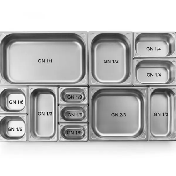 GN 1/2 stålbeholder Køkken Line højde 20 mm - Hendi 806302 New