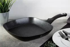 GRANIT GRILLPANDE 28 cm BERLINGER HAUS BH-1846 SORT SØLV