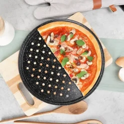 Granitform, perforeret bageplade til pizzabagning, 28 cm New