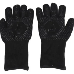 Grill Master varmebestandige BBQ-handsker - skridsikre ovnhandsker til grill og bagning - Lange sorte køkkenhandsker (26-35 cm) New
