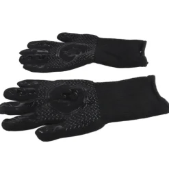 Grill Master varmebestandige BBQ-handsker - skridsikre ovnhandsker til grill og bagning - Lange sorte køkkenhandsker (26-35 cm) New