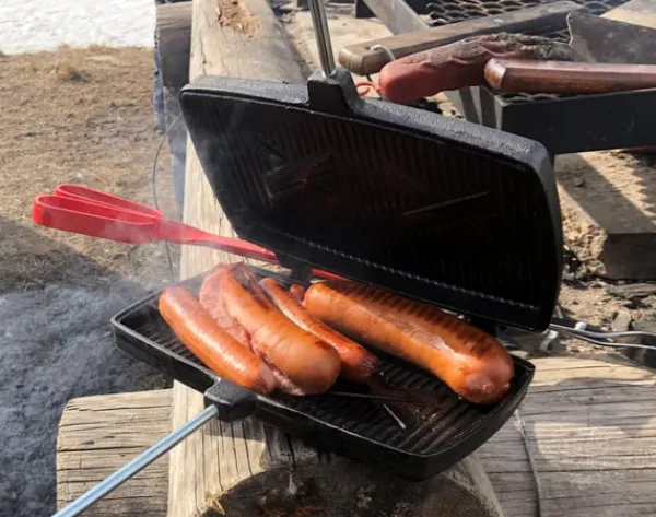 Grilljärn Big gjutjärn dubbelt Clearance