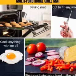 Grillmåtte med huller non-stick Sort 5-pak Best