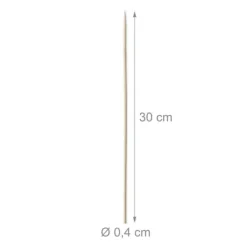 Grillspyd, Bambus, 30x0,4 cm, Natur Outlet