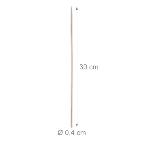 Grillspyd, Bambus, 30x0,4 cm, Natur Outlet