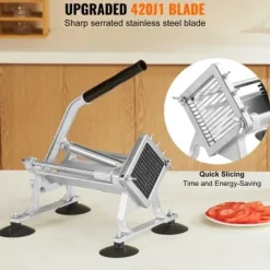 Grøntsagsskærer, rustfrit stål og aluminium, 1/4 tomme, manuel, skærer Clearance