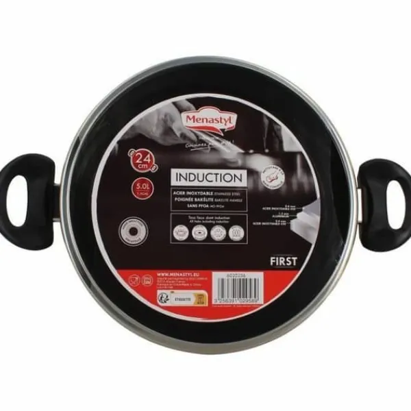 Gryde Menastyl Grå 5 L Ø 24 cm Outlet